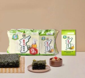 Rong biển miếng ăn liền vị trà xanh oliu mang đến sự tiện lợi cho bữa ăn